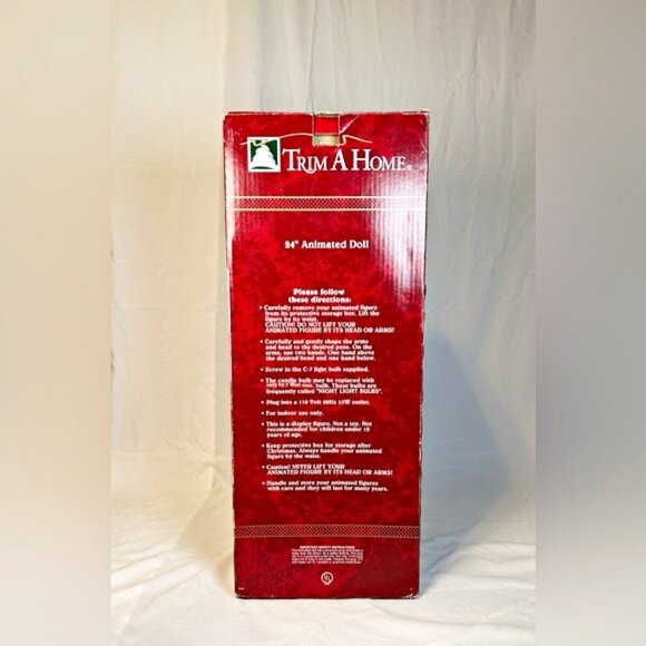 Vintage Trim A Home 24" Angel Animated Illuminated Big Eyed Doll Christmas Decor - Picture 7 of 8